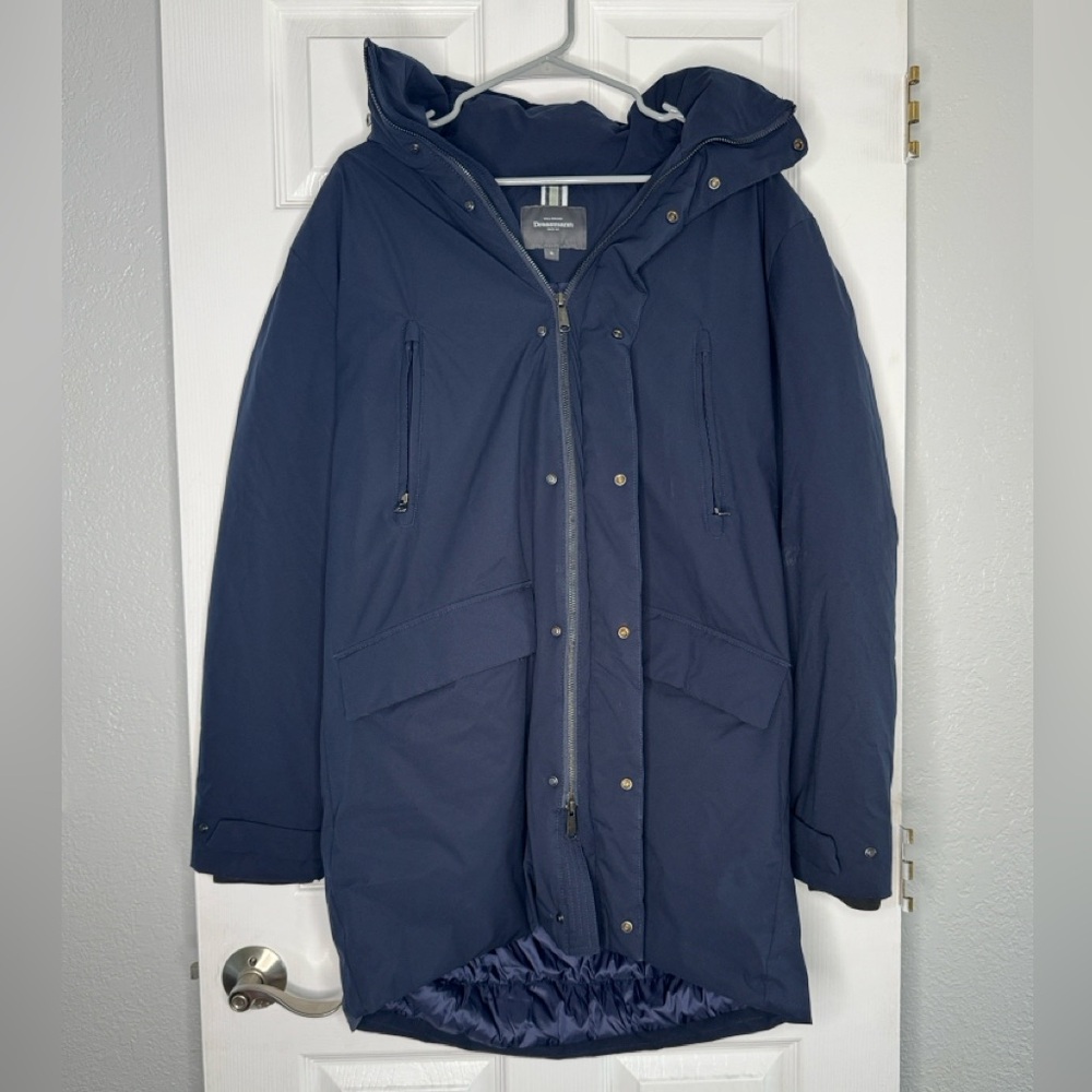 Men's Navy Hooded Parka Jacket
